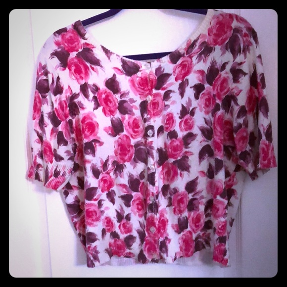 torrid Sweaters - Floral button up cardigan